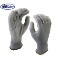 NMSAFETY white polyester or nylon coated pu work gloves CE 4131X